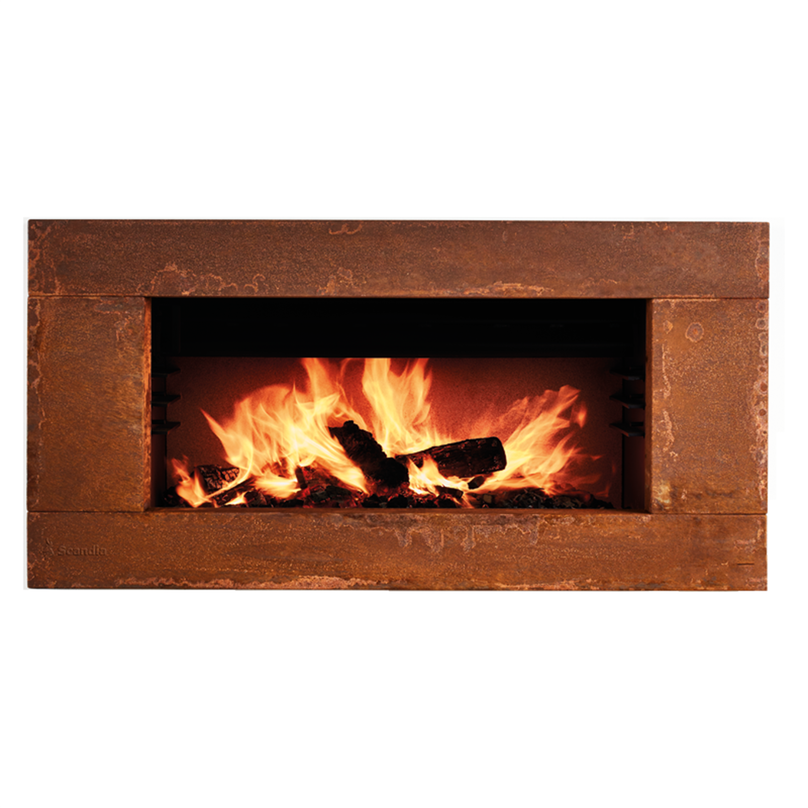 Scandia Fascia To Suit Avante Indoor Wood Heater - Corten Steel - Bunnings  Australia