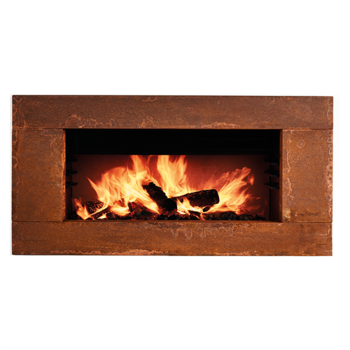 Scandia Fascia To Suit Avante Indoor Wood Heater - Corten Steel - Bunnings  Australia