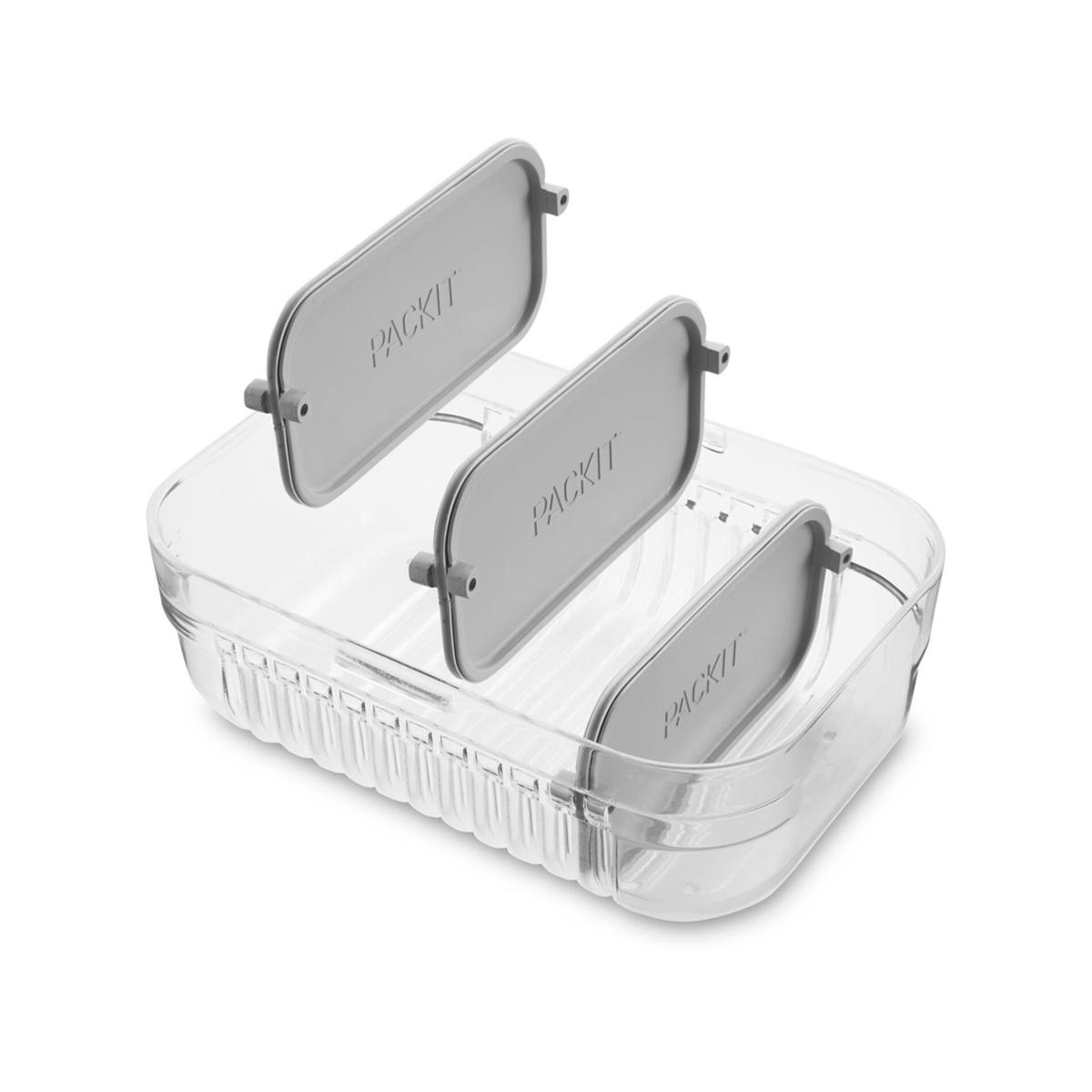 Packit Mod Lunch Bento Box W/ 3-removable Divider - Steel Gray ...