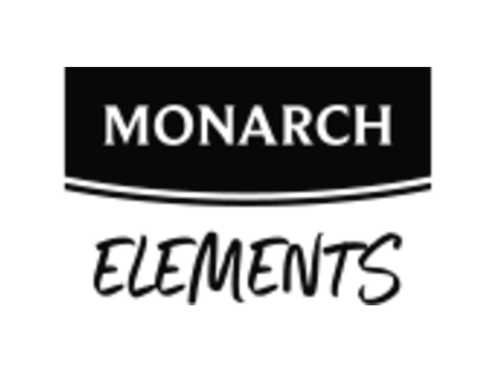 Monarch elements square, black and white logo.