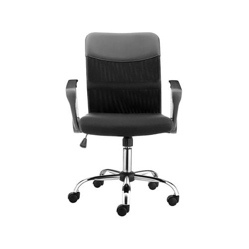 Ergolux Designer 105cm Low Back Mesh Office Chair - Black - Bunnings Australia