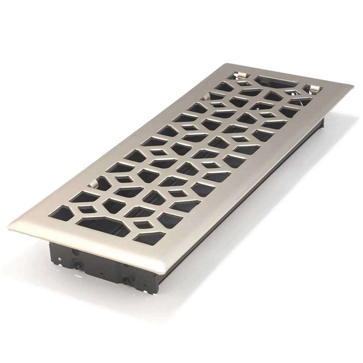 Accord 10 x 30cm Brushed Nickel Marquis Floor Register - Bunnings Australia