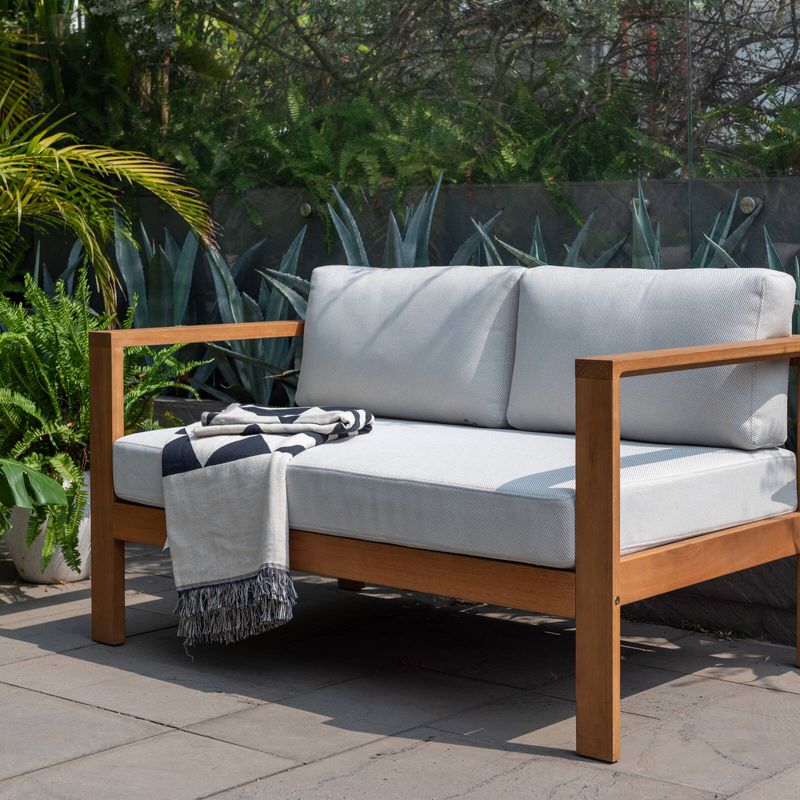 Santo 2 Seater Timber Lounge with Cushion | Mimosa