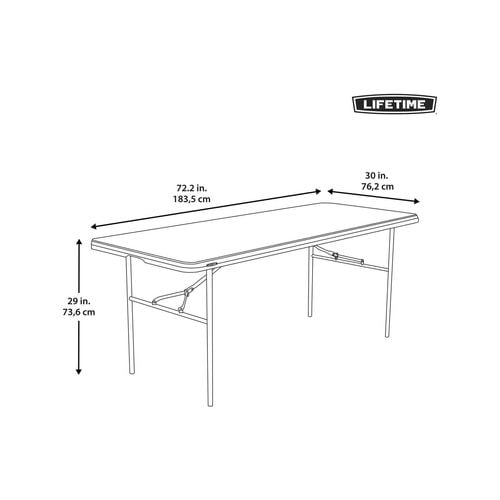 Lifetime 6ft Standard Blow Mould Trestle Table - Bunnings Australia