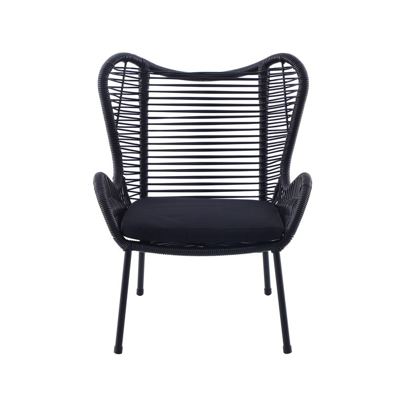 Black Wicker Butterfly Chair | Mimosa
