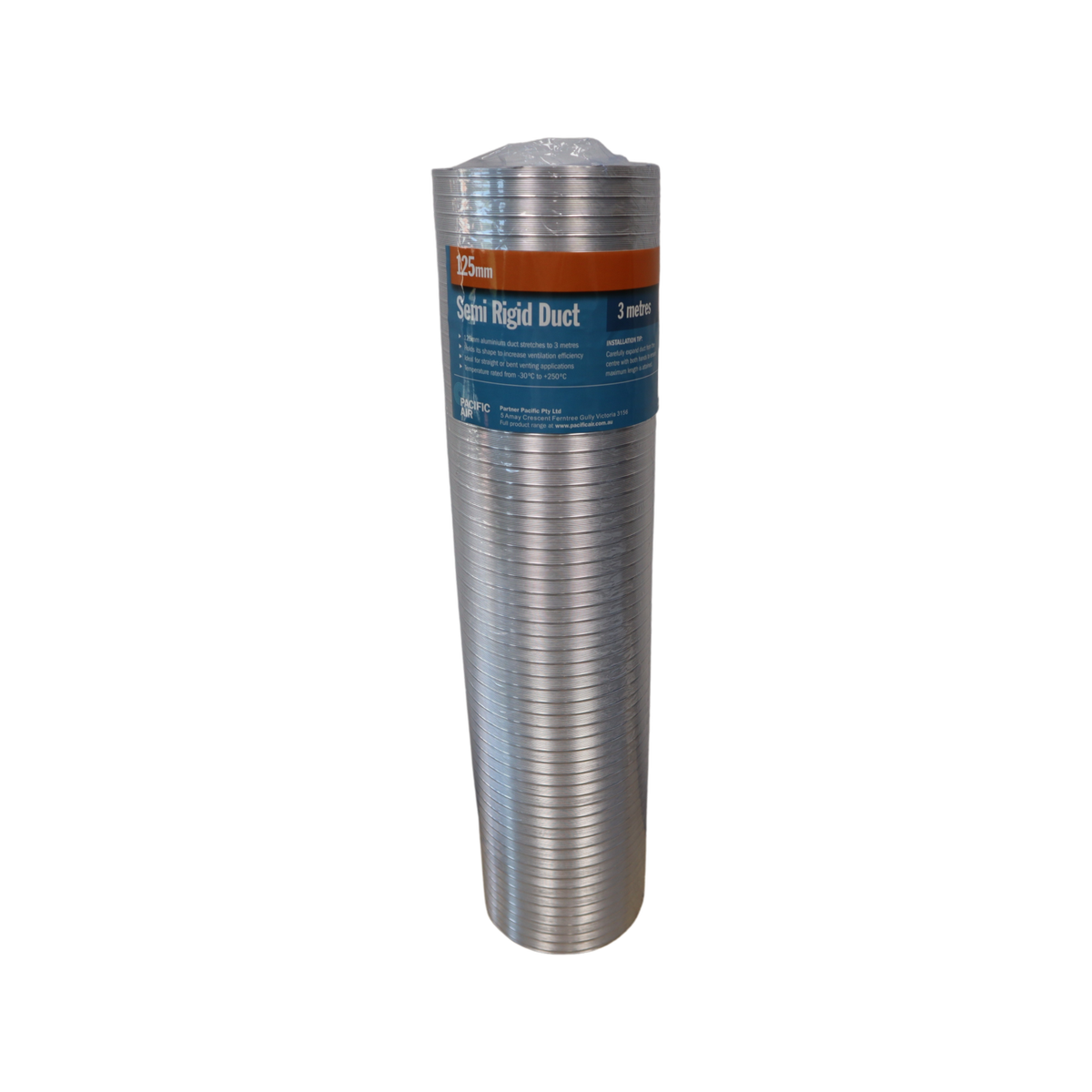 Pacific Air 3m x 125mm Aluminium Foil Flexible Duct - Bunnings Australia