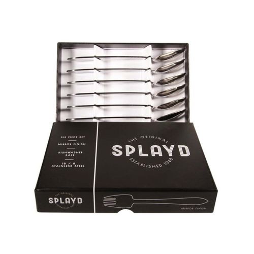 Splayd Black Label Stainless Steel 6 Piece Cutlery Box Set Mirror ...