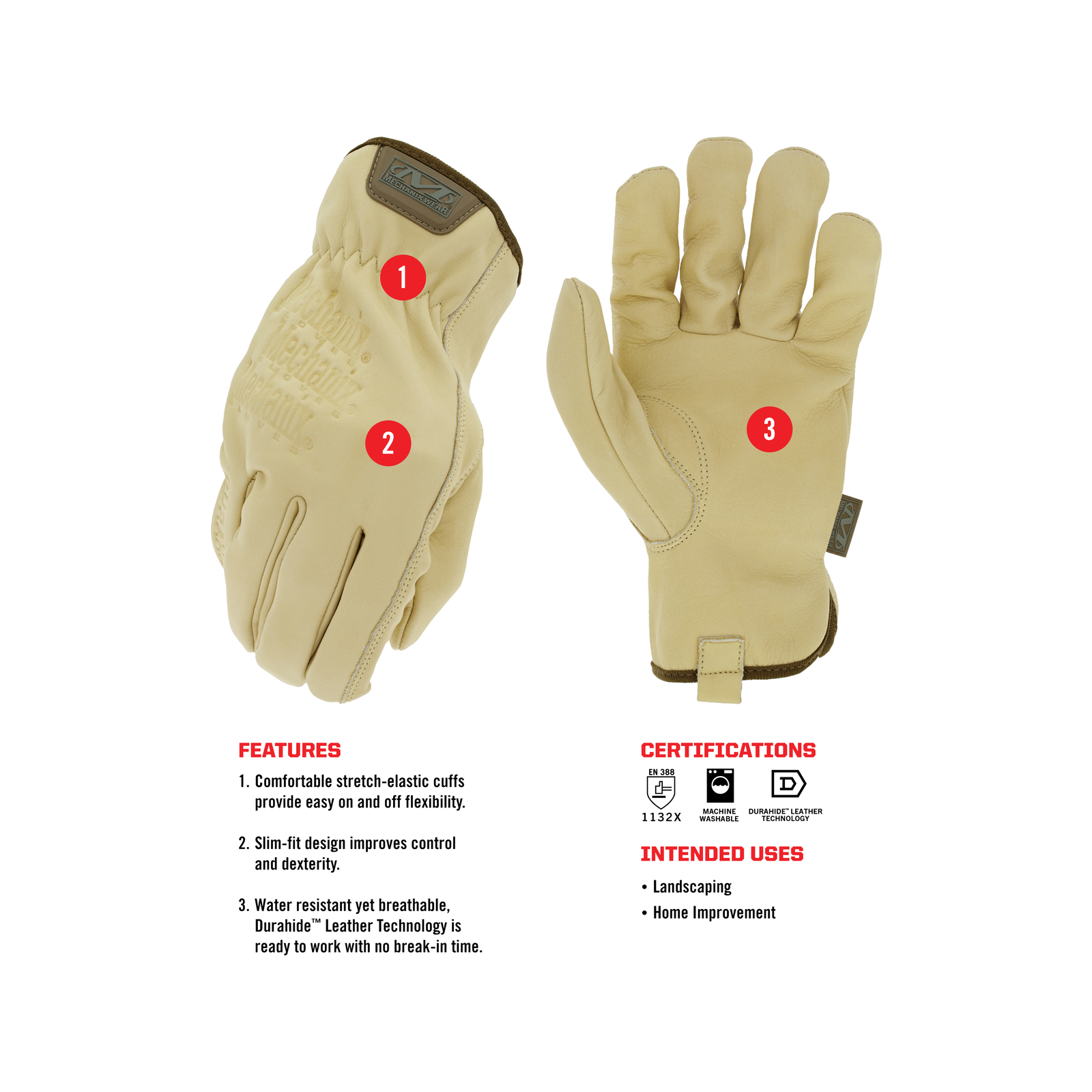 Mechanix Wear Medium Landscape Classic Leather Rigger - Bunnings Australia