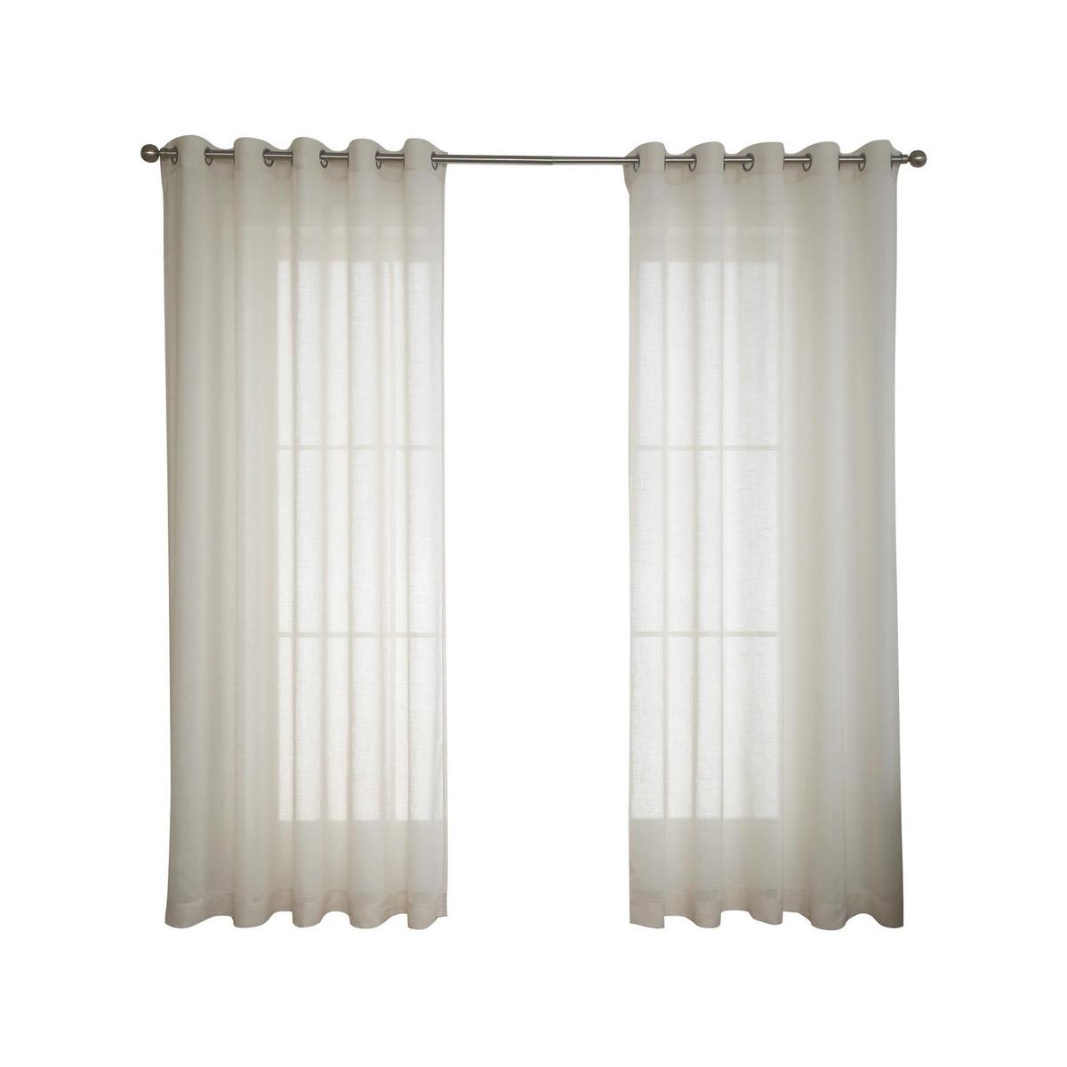 Windoware 180 x 223cm Natural Renzo Eyelet Sheer Curtain - Bunnings ...