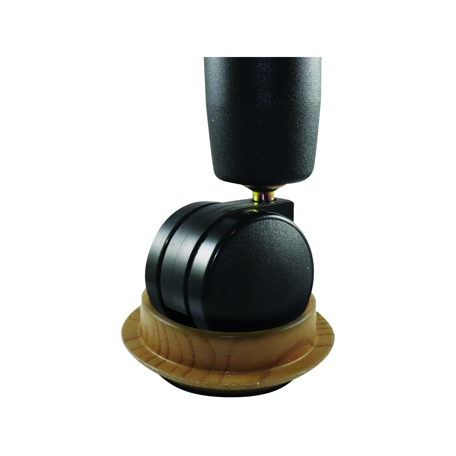Surface Gard 44mm Dark Wood Effect Non Slip Round Castor Cup - 4 Pack ...
