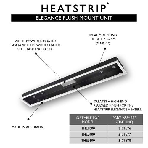 Heatstrip Flush Mount Kit - To Suit Model THE3600 Heater - Bunnings  Australia