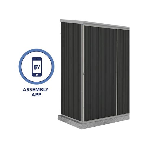 Absco Sheds 1.52 x 0.78 x 1.95m Monument Ezislider Single Sliding Door ...