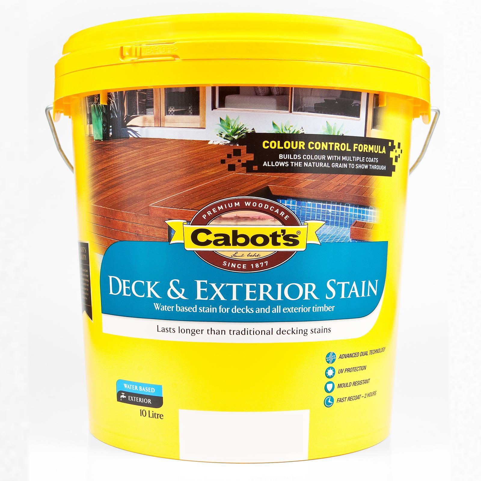 Cabot's 10L Charcoal Water Based Deck And Exterior Stain - Bunnings New ...