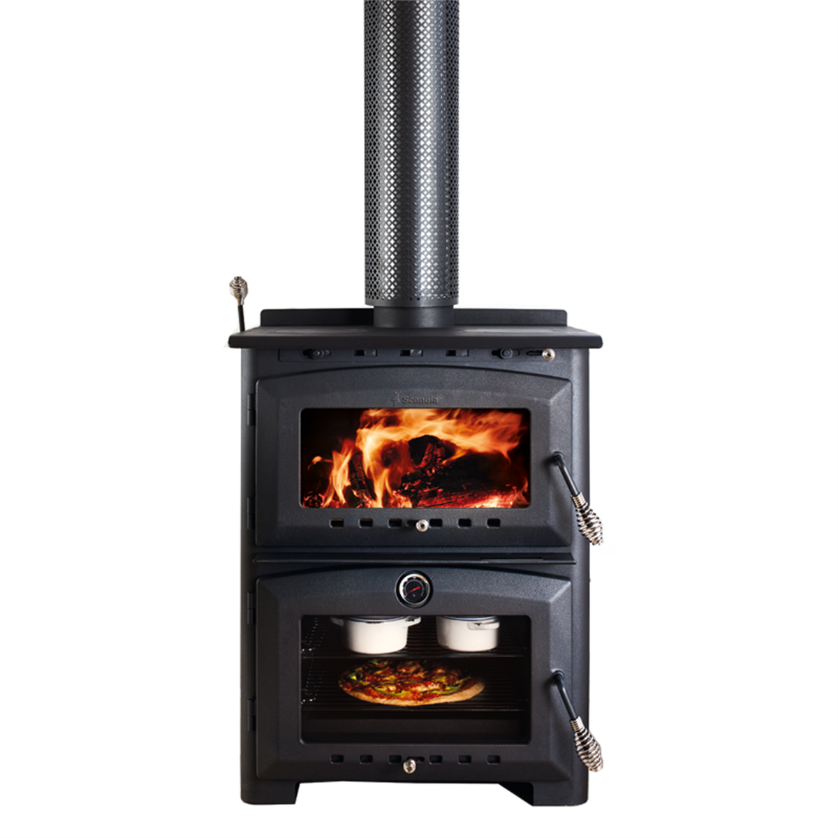 Scandia Heat u0026 Cook Wood Fire Oven And Stove - Bunnings Australia