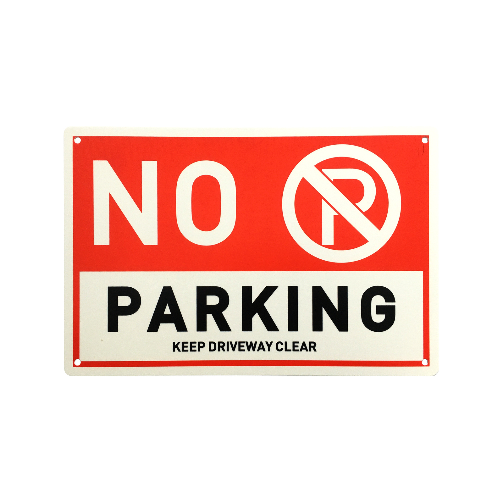 2 Stück 'No Parking – Keep Driveway Entrance' Schilder – 25,4x35,6 Cm, Aluminium, Wetterfest, Mit Löchern