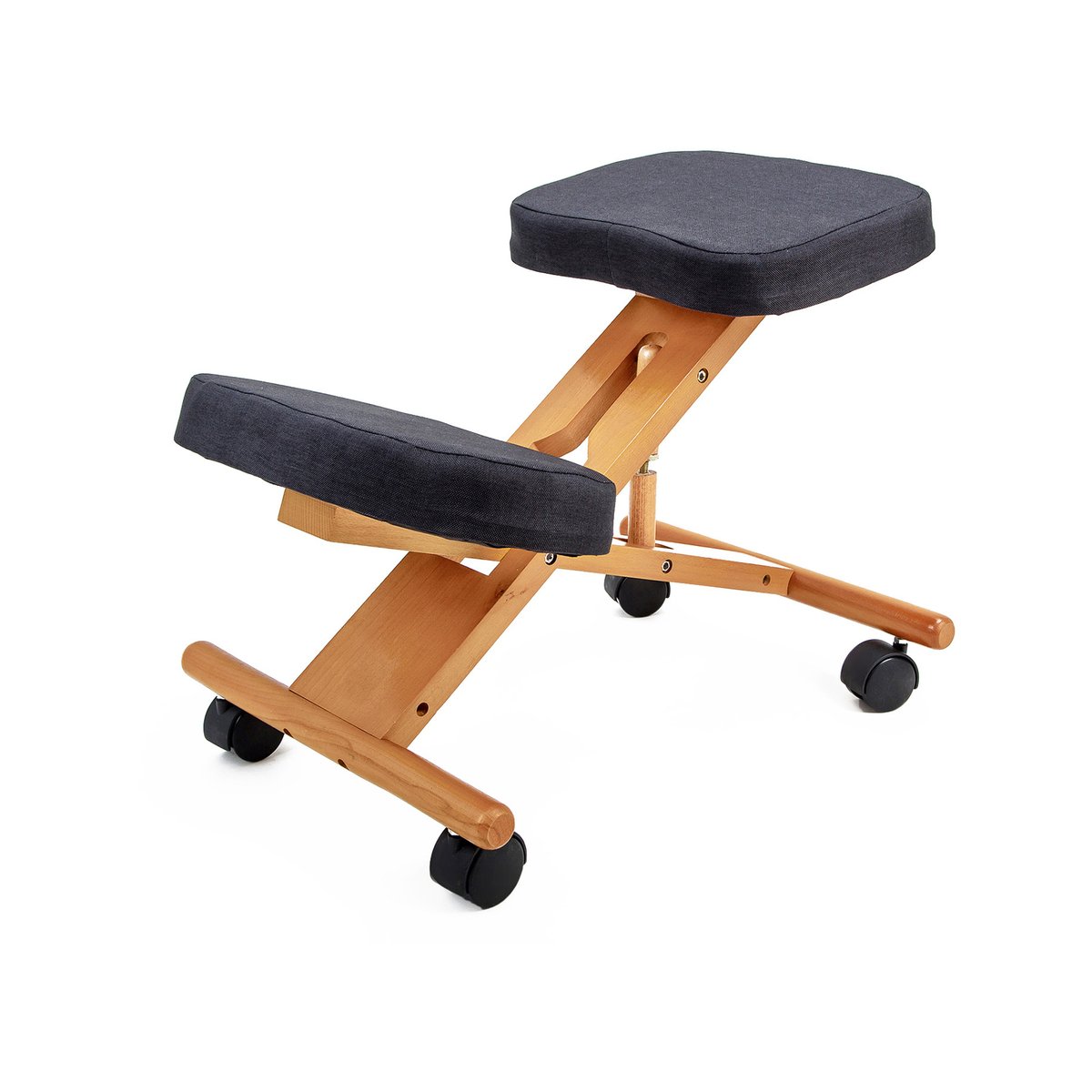 Forever Beauty Black Ergonomic Adjustable Kneeling Chair - Bunnings ...