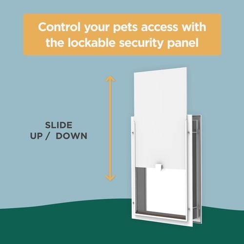 hakuna-pets-extra-large-white-deluxe-aluminium-pet-door-bunnings