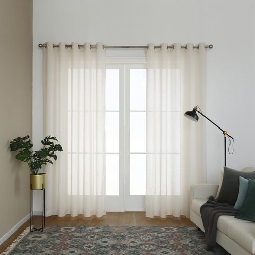 Windoware 180 x 223cm Natural Renzo Eyelet Sheer Curtain - Bunnings ...