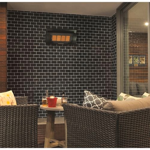 Heatstrip Black 4 Tile Natural Gas Outdoor Heater - Bunnings Australia