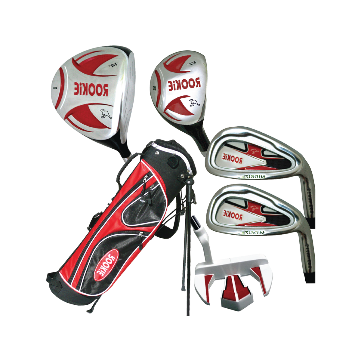Rookie - Kids Golf Set RH - 6 Pce Red for 10 Yrs or Over - Bunnings ...