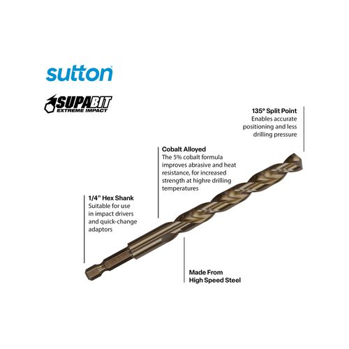 Sutton Tools 5 Piece Supabit Impact Drill Bit Set - Bunnings New Zealand
