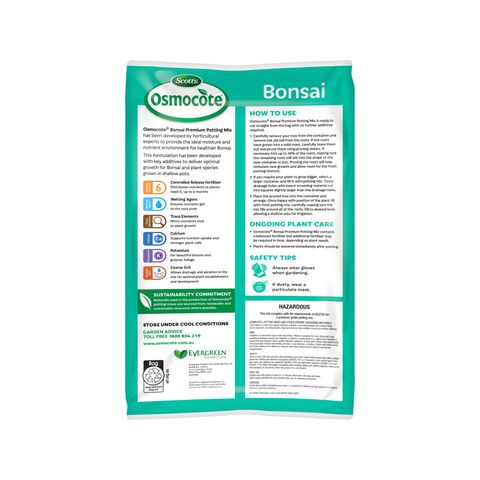 Scotts Osmocote 10L Bonsai Premium Potting Mix Bunnings Australia
