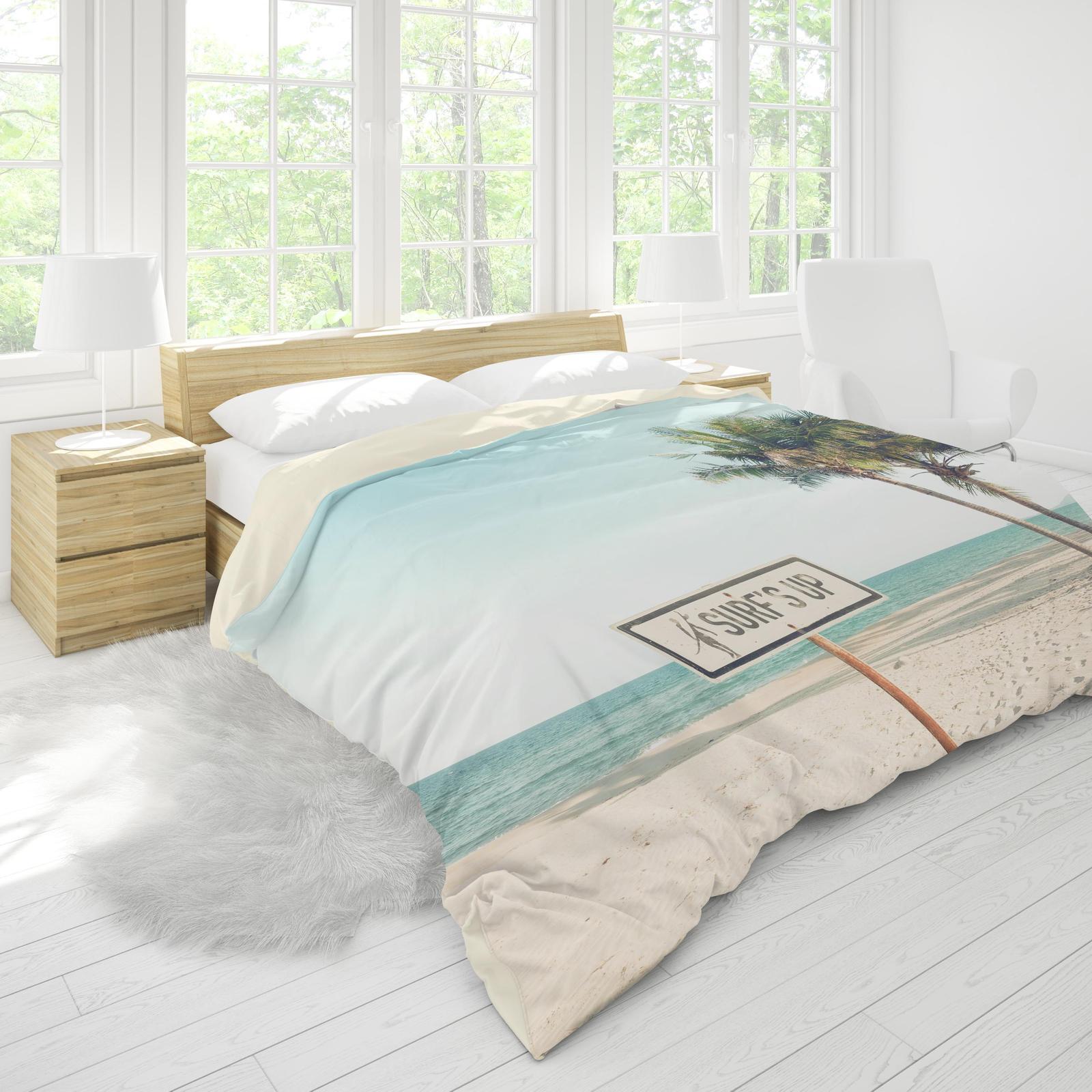 3D Coconut Tree Sea Beach Quilt Cover Set Bedding Set Pillowcases 71 ...