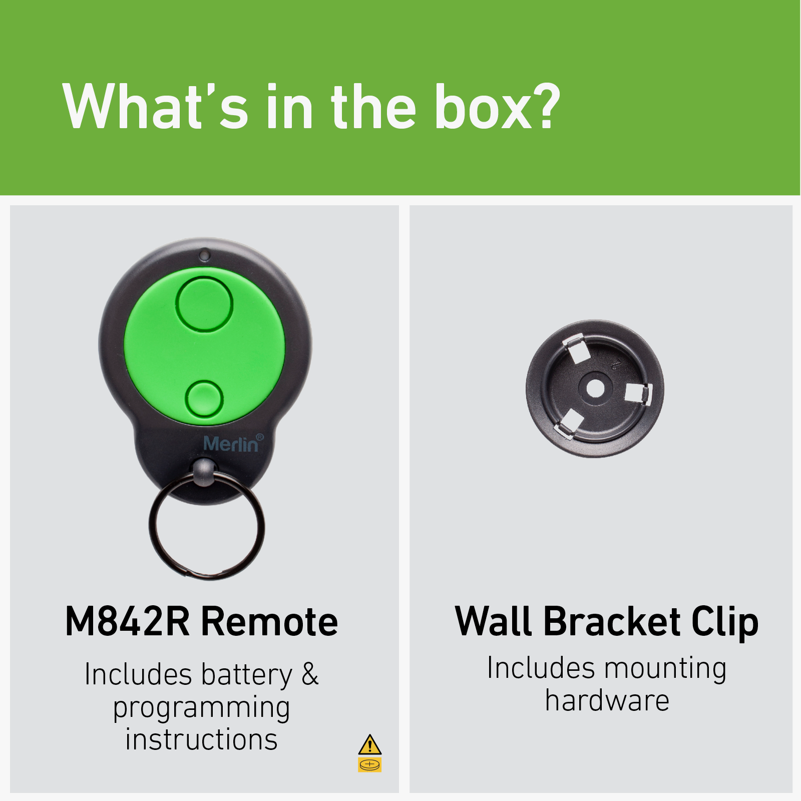 thumbnail image 2 of Merlin M832 M842 M844 Replacement Garage Door Remote – 4-Button Key Fob Transmitter, 433MHz 2 of 5