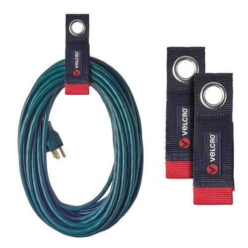 VELCRO Brand 38cm x 25mm Black Easy-Hang Extension Cord Strap VL30747 ...
