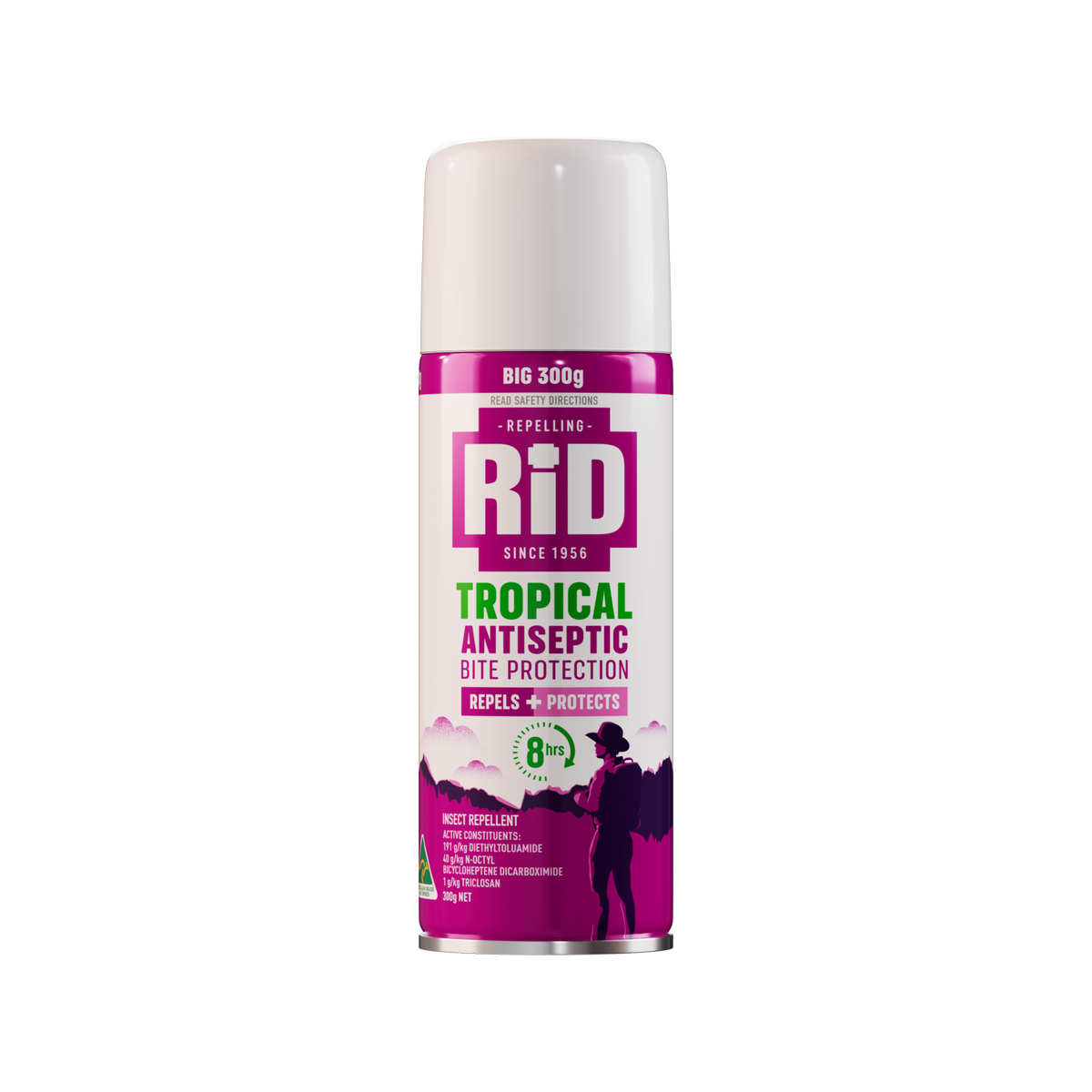 RID 300g Tropical Antiseptic Bite Protection Aerosol - Bunnings Australia