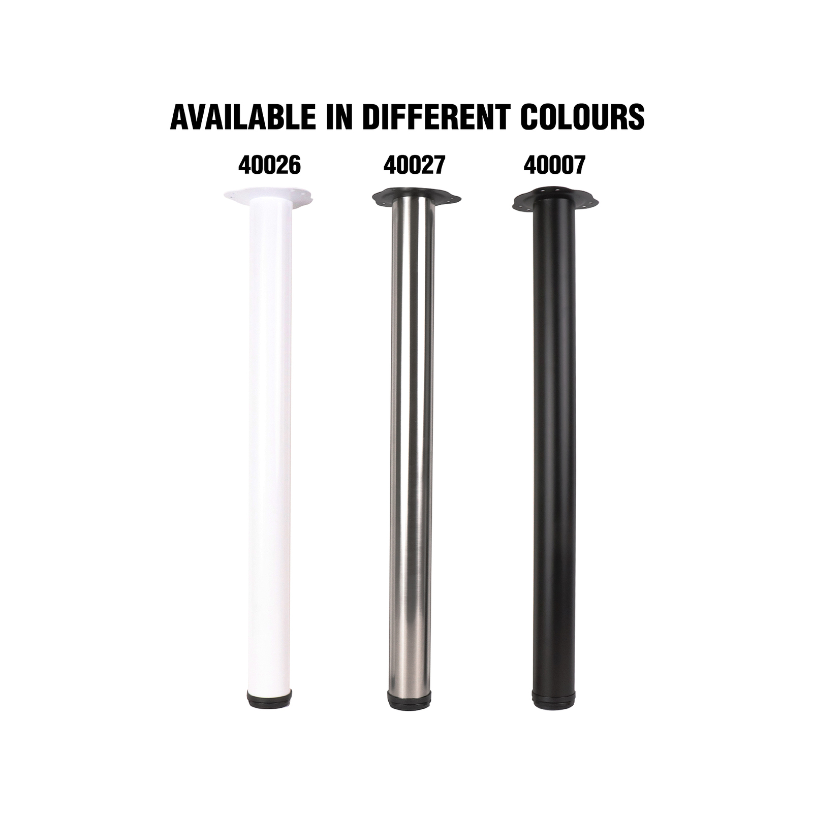 Adoored 60 x 710mm White Round Adjustable Table Leg - Bunnings Australia