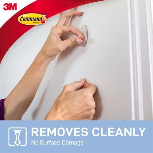 Command™ Small Clear Adhesive Wall Hooks - 2 Pack - Bunnings Australia