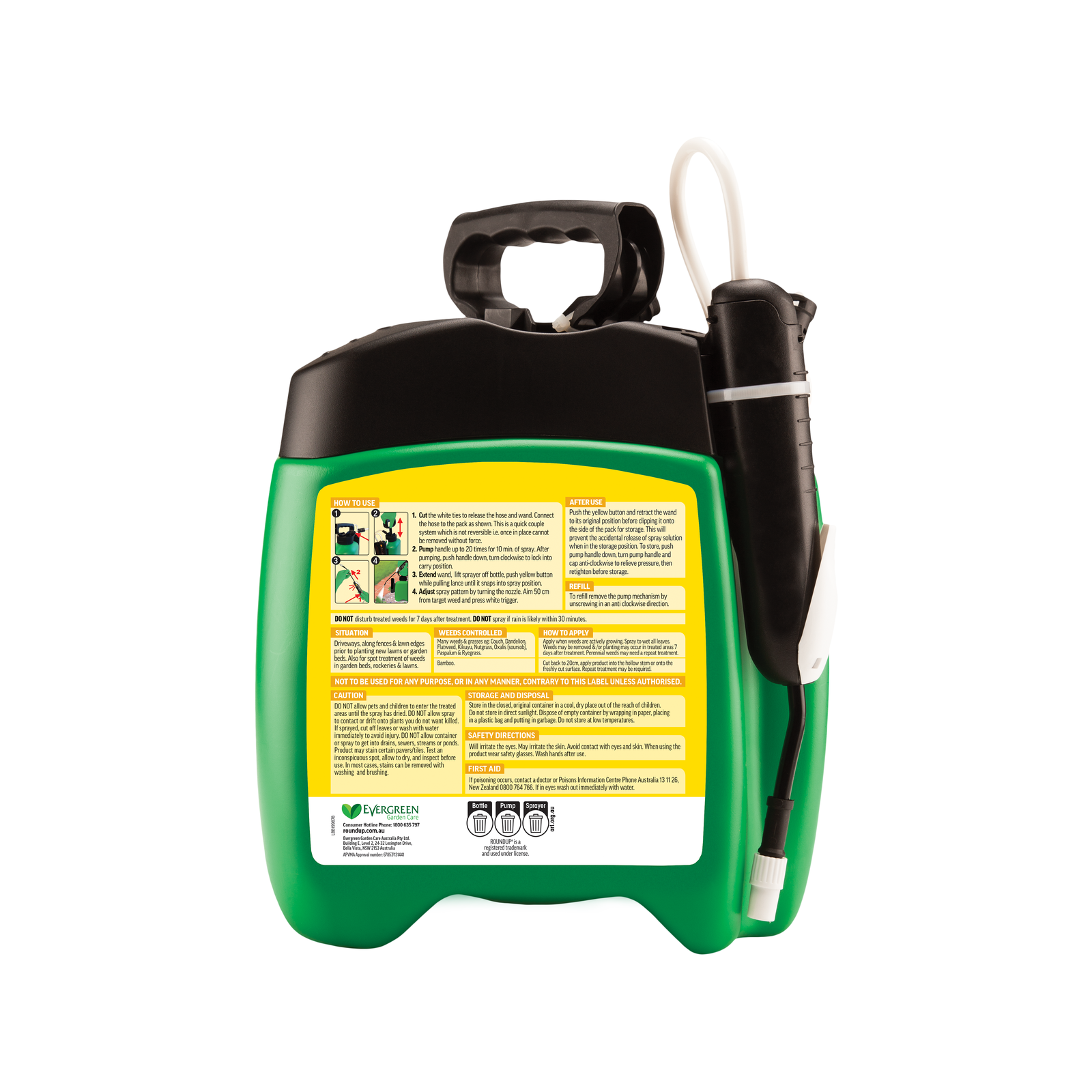Roundup 5L All Purpose Ready To Use Pump N' Go Weedkiller - Bunnings ...