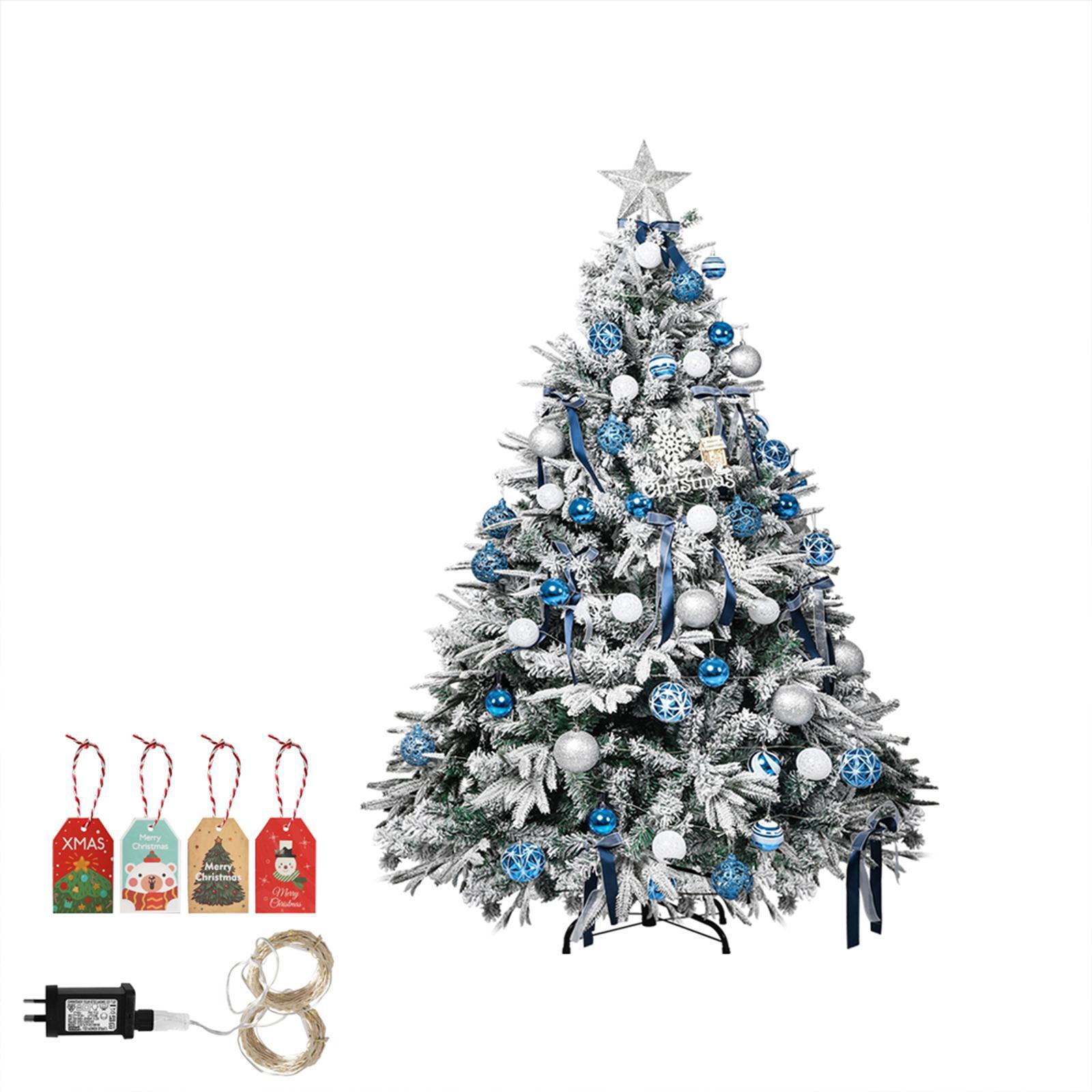 Santaco Christmas Tree 1.5M 5Ft Fairy Lights Snow Flocked Xmas