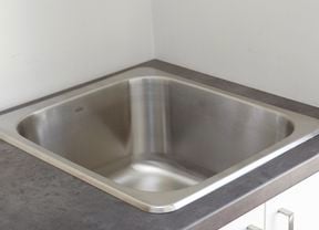 An installed laundry tub