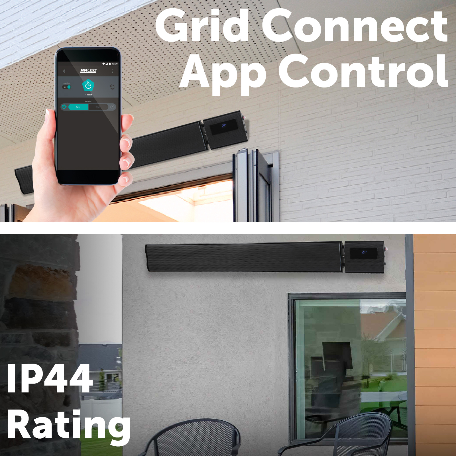 Arlec 1850W Smart Grid Connect Alfresco Strip Heater - Bunnings Australia