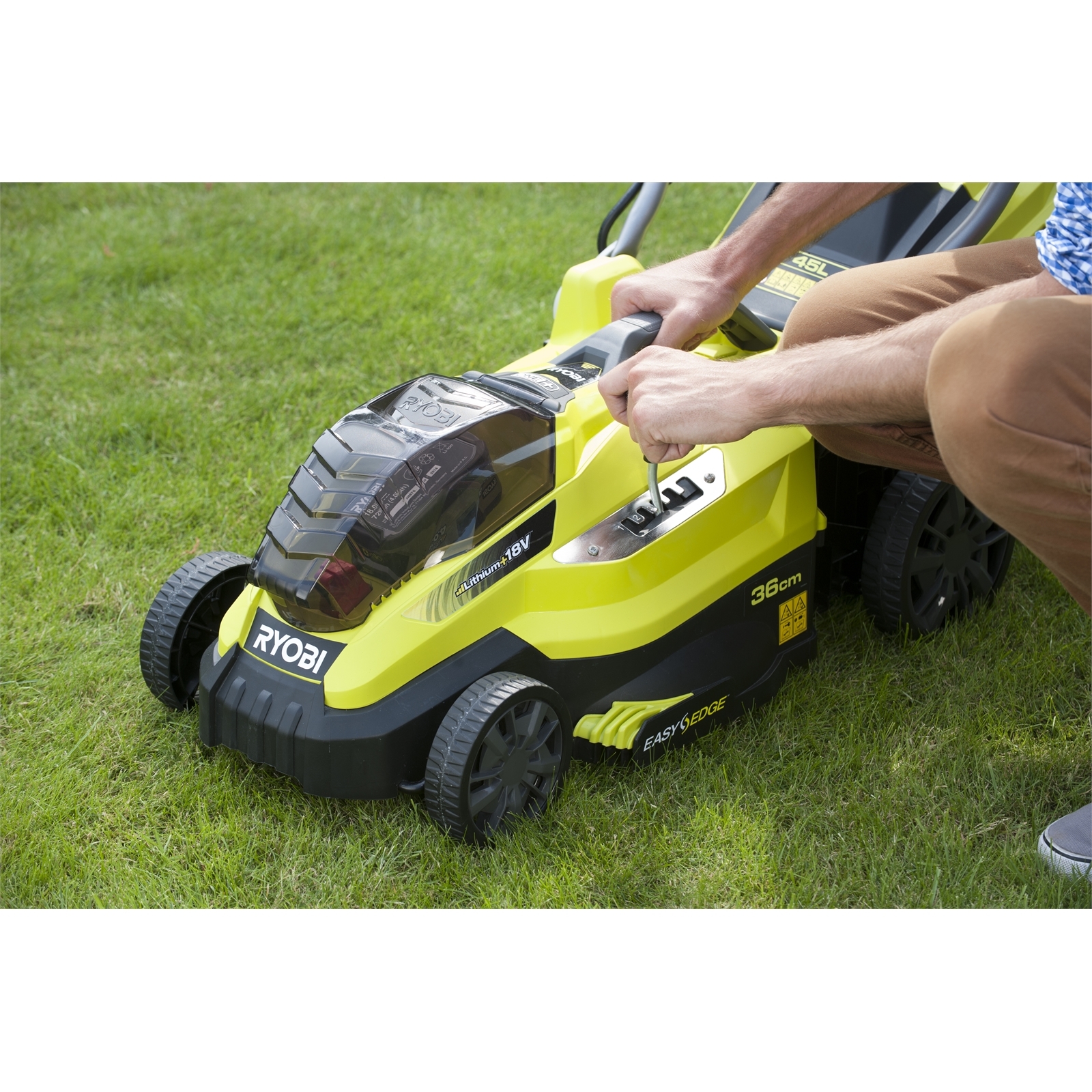 Ryobi One+ 18V 4.0Ah 36cm Lawn Mower Kit Bunnings Australia