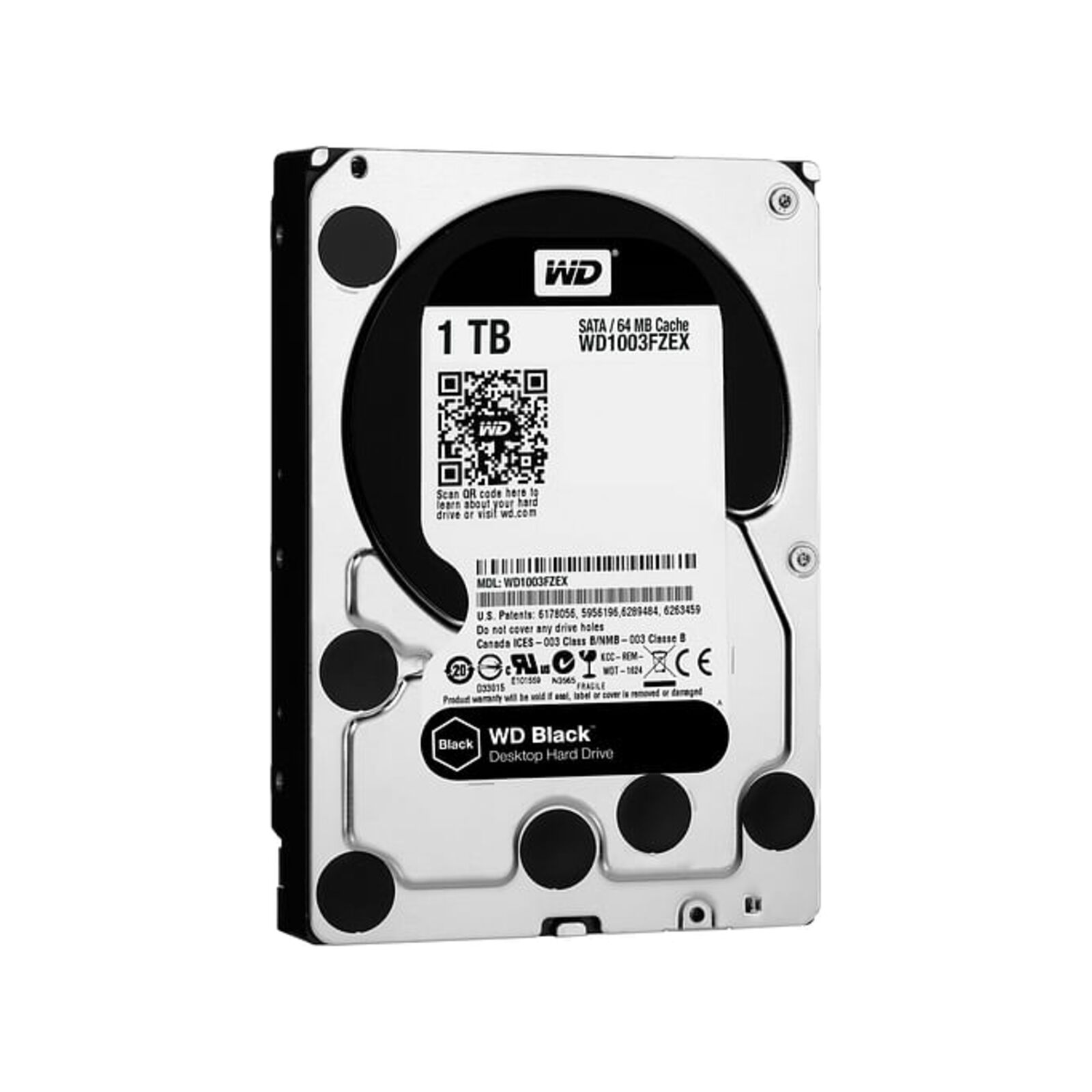 Disque Dur WD Black Performance - 1 To - Interne 3,5" - SATA 6 Gb/s - 7200 Tr/min - 64 Mo De Cache - Pour PC Gaming Et Montage - 5