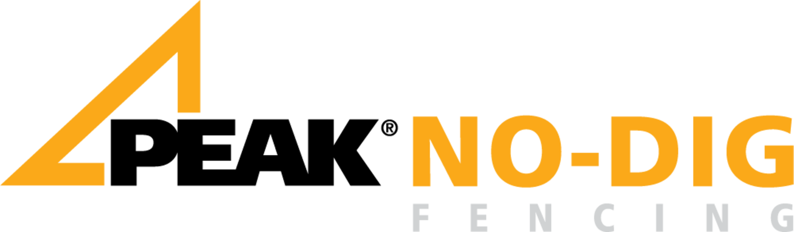 PEAK No-Dig Fencing logo.