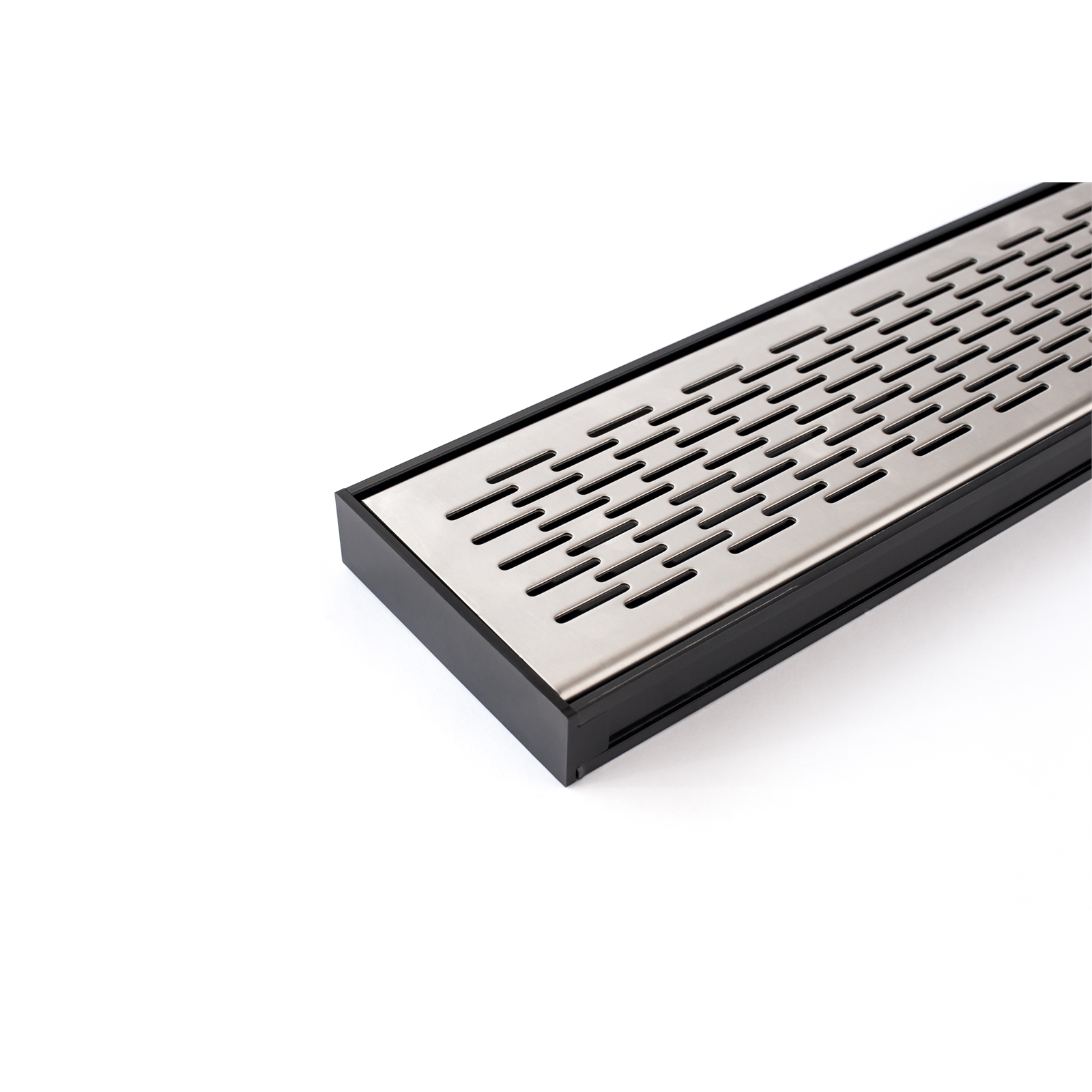 Grates 2 Go 1250mm Black Brick Pattern Shower Grate Modular Kit ...