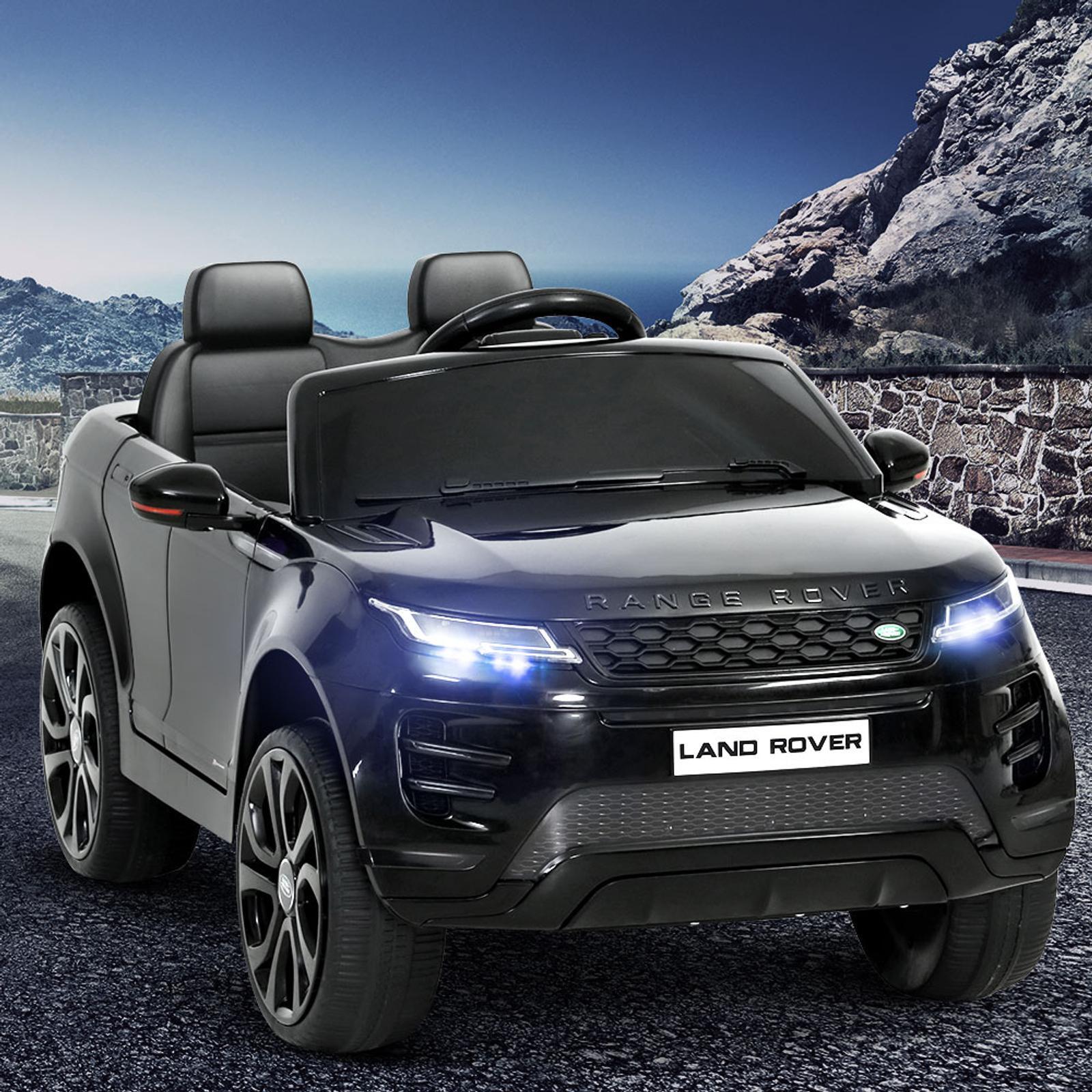 Kids Ride On Car Licensed Land Rover 12V Remote Black - Bunnings Australia