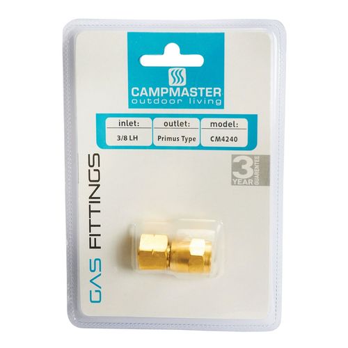 Campmaster 3/8 LH F To Primus F Straight Gas Adaptor - Bunnings New Zealand