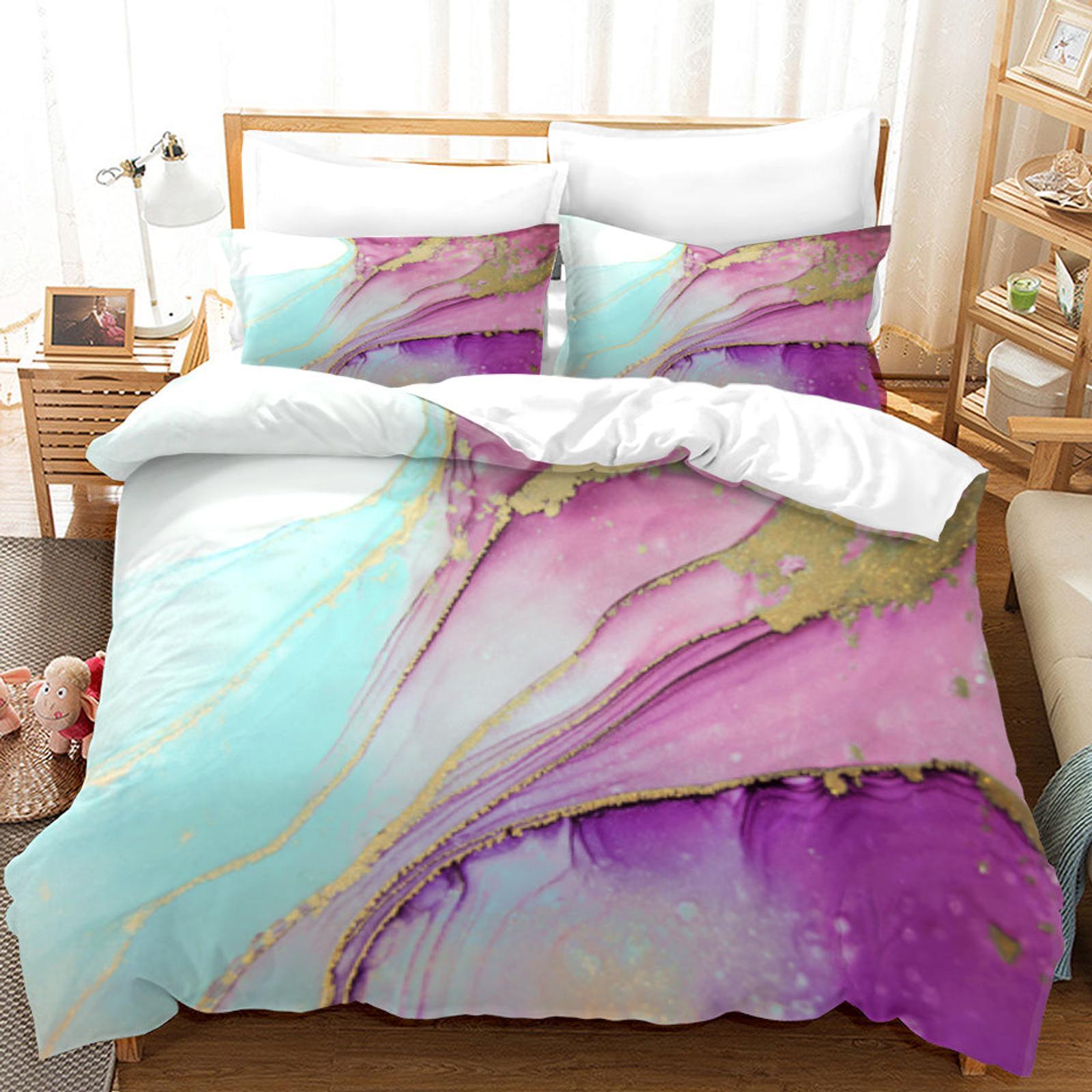 3D Colorful Marble Texture Quilt Cover Set Bedding Set Duvet Cover ...