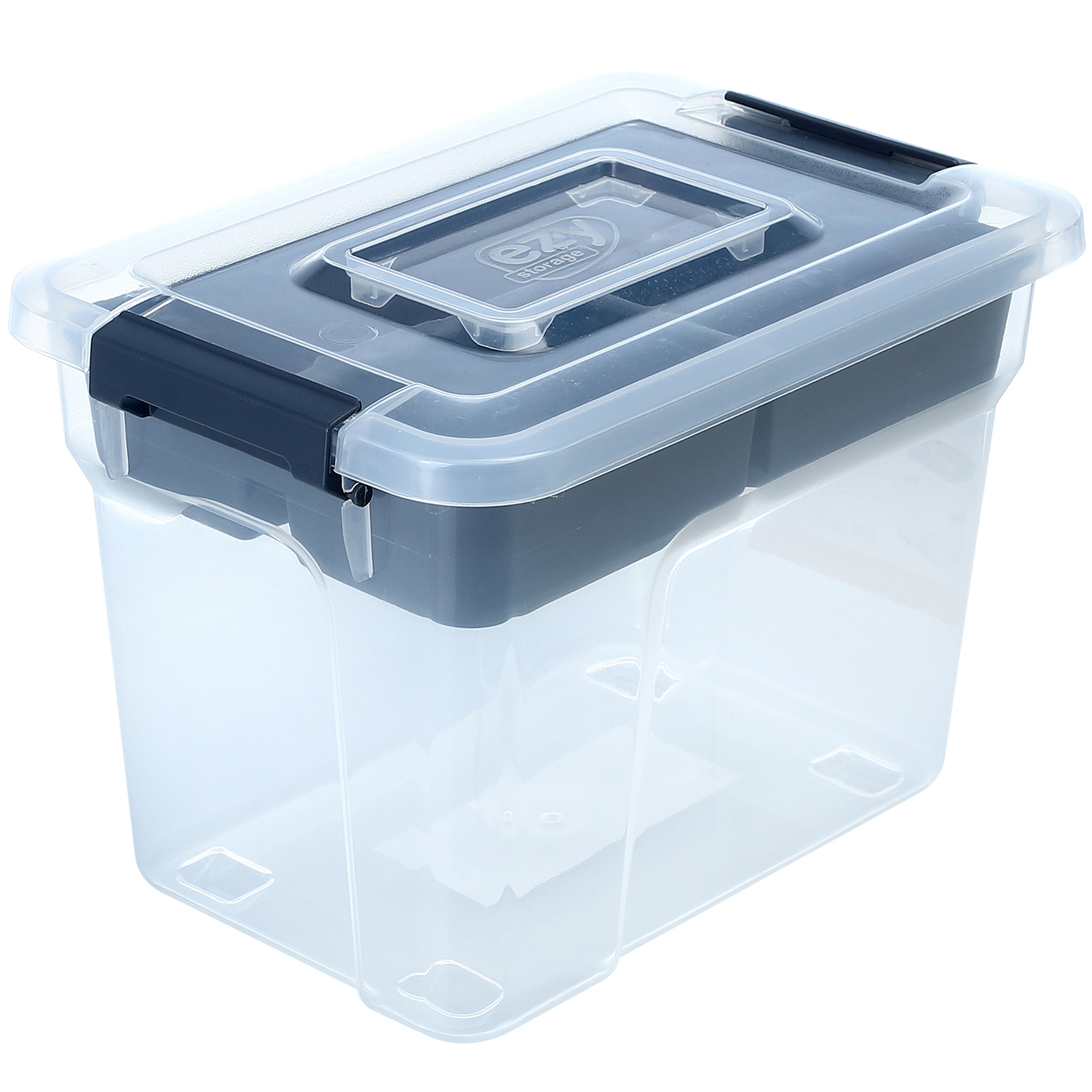 Clear Storage Container with Wheels, 52L, Sold by at Home