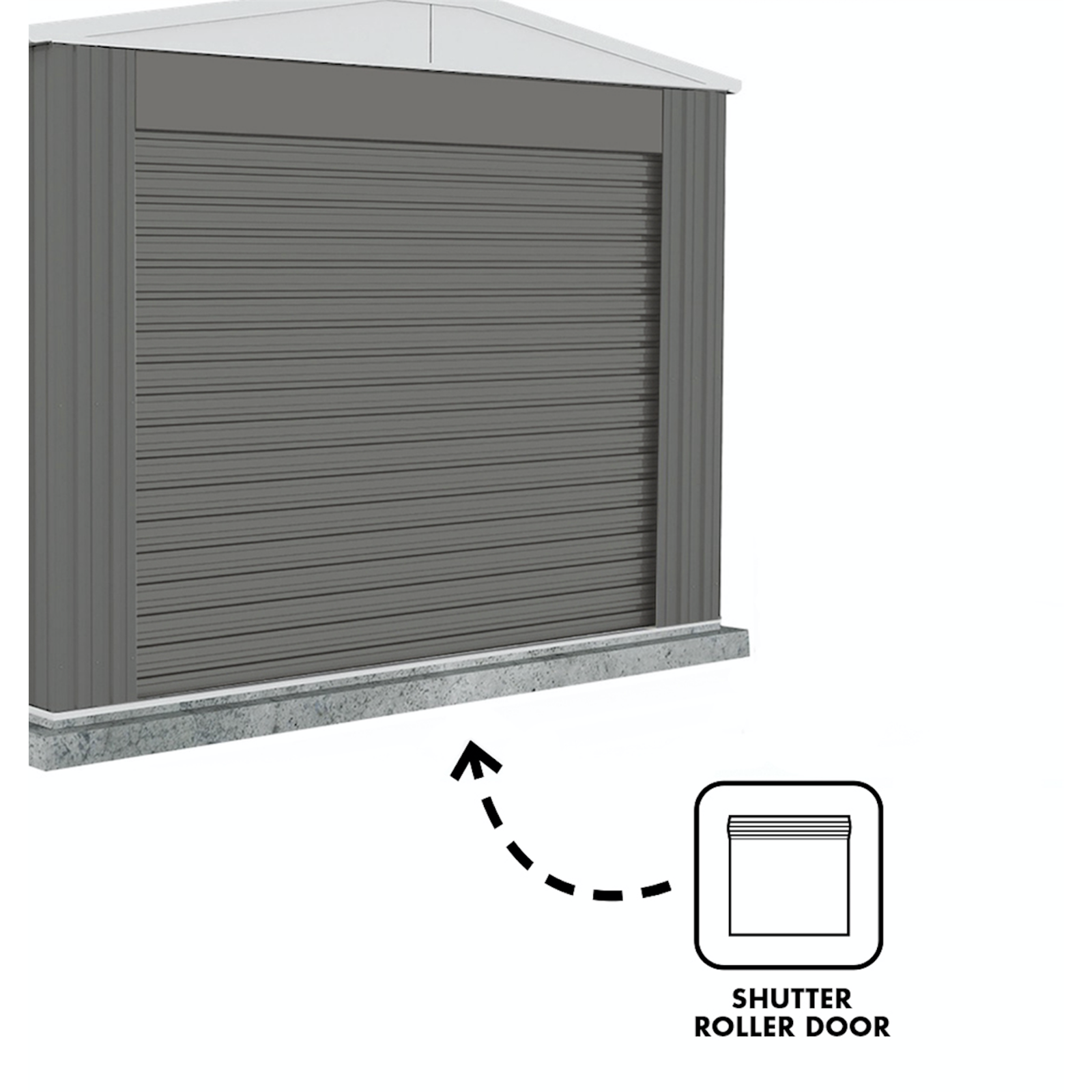 Absco Sheds 3.0 x 5.96 x 2.3m Highlander Roller Door Garden Shed ...