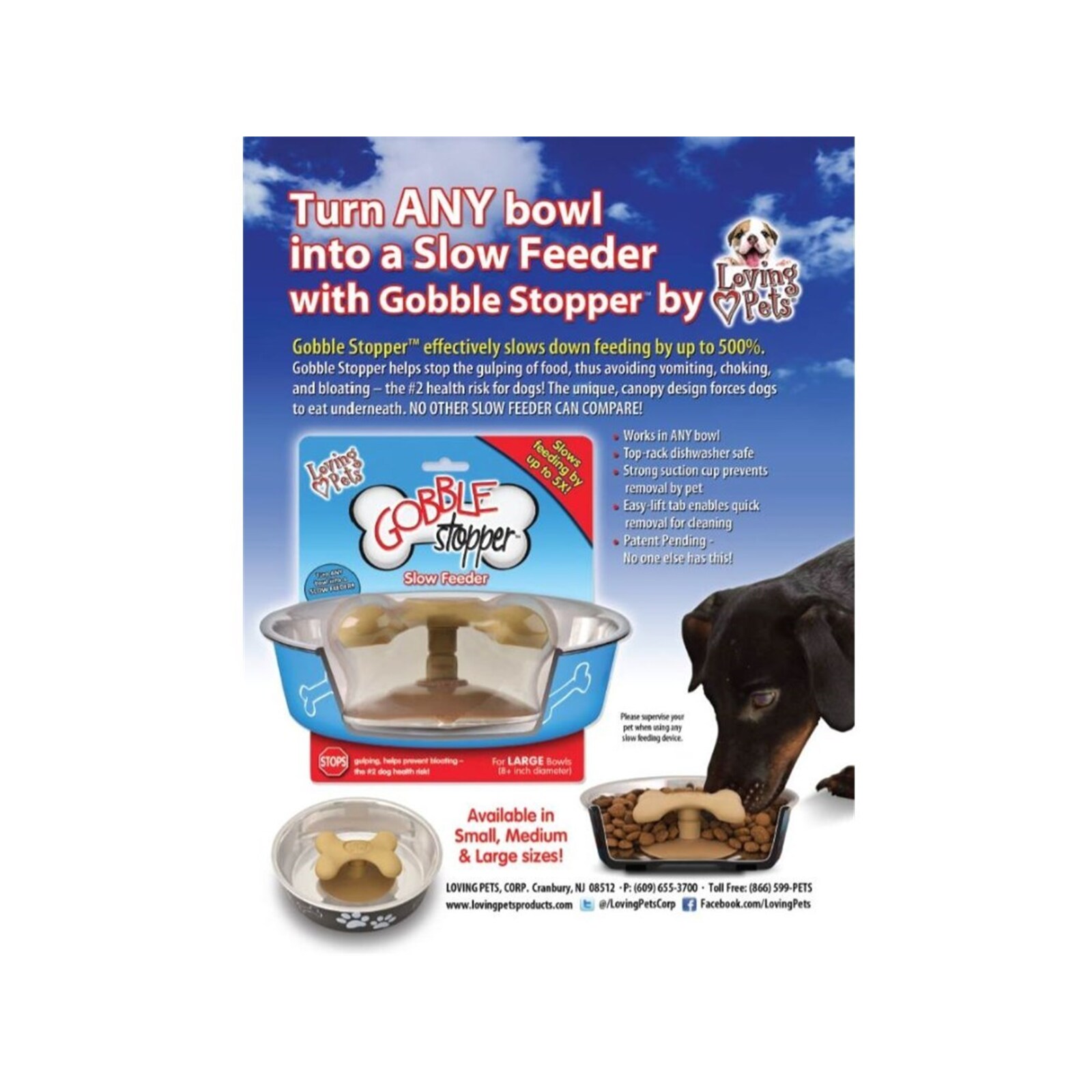 Loving Pets Gobble Stopper Slow Feeder For Bowls Large Bunnings Australia