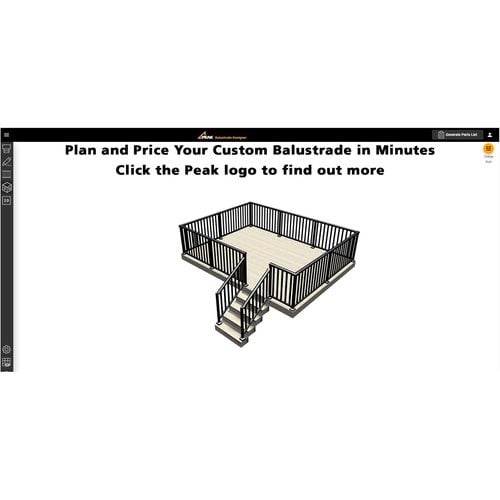 Peak Aluminium Balustrade 1000mm Black Standard Baluster Gate Kit ...