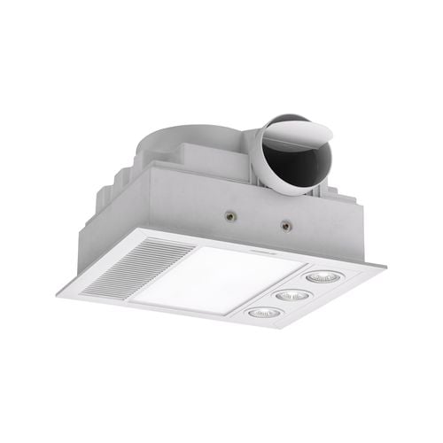 Martec 40W Linear Mini 3-in-1 Bathroom Heater, Exhaust Fan And Heat Lamps -  Bunnings Australia