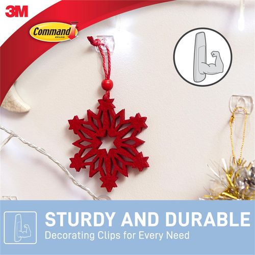 Command Clear Adhesive Decorating Clips - 20 Pack - Bunnings Australia