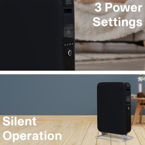Mill 2100W Black Gentle Air Oil Filled Radiator - Bunnings Australia
